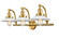 Franklin Restoration Three Light Bath Vanity in Satin Gold (405|515-3W-SG-G1)
