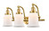 Franklin Restoration Three Light Bath Vanity in Satin Gold (405|515-3W-SG-G181)