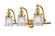 Franklin Restoration Three Light Bath Vanity in Satin Gold (405|515-3W-SG-G184S)