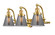 Franklin Restoration LED Bath Vanity in Satin Gold (405|515-3W-SG-G63-LED)