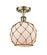 Ballston One Light Semi-Flush Mount in Antique Brass (405|516-1C-AB-G121-8RB)