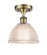 Ballston One Light Semi-Flush Mount in Antique Brass (405|516-1C-AB-G422)