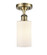 Ballston One Light Semi-Flush Mount in Antique Brass (405|516-1C-AB-G801)