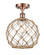Ballston One Light Semi-Flush Mount in Antique Copper (405|516-1C-AC-G122-10RB)