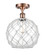 Ballston One Light Semi-Flush Mount in Antique Copper (405|516-1C-AC-G122-10RW)