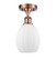 Ballston LED Semi-Flush Mount in Antique Copper (405|516-1C-AC-G81-LED)