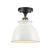 Ballston One Light Semi-Flush Mount in Black Antique Brass (405|516-1C-BAB-M14-W)