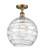 Ballston LED Semi-Flush Mount in Brushed Brass (405|516-1C-BB-G1213-12-LED)