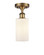 Ballston One Light Semi-Flush Mount in Brushed Brass (405|516-1C-BB-G801)