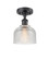 Ballston One Light Semi-Flush Mount in Matte Black (405|516-1C-BK-G412)