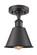 Ballston LED Semi-Flush Mount in Matte Black (405|516-1C-BK-MBC-8-BK-LED)