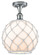 Ballston One Light Semi-Flush Mount in Polished Chrome (405|516-1C-PC-G121-10RW)