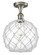 Ballston LED Semi-Flush Mount in Brushed Satin Nickel (405|516-1C-SN-G122-10RW-LED)