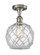 Ballston LED Semi-Flush Mount in Brushed Satin Nickel (405|516-1C-SN-G122-8RW-LED)