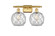 Ballston LED Bath Vanity in Satin Gold (405|516-2W-SG-G122-8RW-LED)