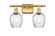 Ballston Two Light Bath Vanity in Satin Gold (405|516-2W-SG-G292)