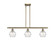 Ballston Three Light Island Pendant in Antique Brass (405|516-3I-AB-G1213-6)