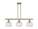 Ballston Three Light Island Pendant in Antique Brass (405|516-3I-AB-G1213-8)