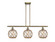 Ballston Three Light Island Pendant in Antique Brass (405|516-3I-AB-G122-8RB)