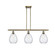 Ballston Three Light Island Pendant in Antique Brass (405|516-3I-AB-G372)