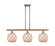 Ballston Three Light Island Pendant in Antique Copper (405|516-3I-AC-G121-8RB)