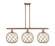 Ballston Three Light Island Pendant in Antique Copper (405|516-3I-AC-G122-10RB)