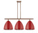 Ballston Three Light Island Pendant in Antique Copper (405|516-3I-AC-MBD-12-RD)