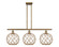 Ballston Three Light Island Pendant in Brushed Brass (405|516-3I-BB-G122-10RB)