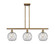 Ballston Three Light Island Pendant in Brushed Brass (405|516-3I-BB-G122-8RW)
