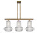 Ballston Three Light Island Pendant in Brushed Brass (405|516-3I-BB-G212)