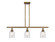 Ballston Three Light Island Pendant in Brushed Brass (405|516-3I-BB-G259)