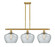 Ballston Three Light Island Pendant in Satin Gold (405|516-3I-SG-G92-L)