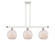 Ballston Three Light Island Pendant in White Polished Chrome (405|516-3I-WPC-G121-8RW)