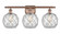 Ballston Three Light Bath Vanity in Antique Copper (405|516-3W-AC-G122-8RW)