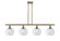 Ballston Four Light Island Pendant in Antique Brass (405|516-4I-AB-G124-8)