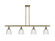 Ballston Four Light Island Pendant in Antique Brass (405|516-4I-AB-G382)