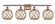 Ballston LED Bath Vanity in Antique Copper (405|516-4W-AC-G122-8RB-LED)