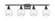 Ballston Four Light Bath Vanity in Matte Black (405|516-4W-BK-G362)