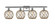Ballston Four Light Bath Vanity in Brushed Satin Nickel (405|516-4W-SN-G122-8RB)