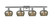 Ballston Four Light Bath Vanity in Brushed Satin Nickel (405|516-4W-SN-G96)