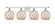 Ballston Four Light Bath Vanity in White Polished Chrome (405|516-4W-WPC-G121-8RB)