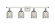 Ballston Four Light Bath Vanity in White Polished Chrome (405|516-4W-WPC-G257)