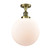 Franklin Restoration One Light Semi-Flush Mount in Antique Brass (405|517-1CH-AB-G201-12)