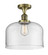 Franklin Restoration One Light Semi-Flush Mount in Antique Brass (405|517-1CH-AB-G72-L)
