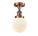 Franklin Restoration One Light Semi-Flush Mount in Antique Copper (405|517-1CH-AC-G201-6)