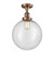 Franklin Restoration One Light Semi-Flush Mount in Antique Copper (405|517-1CH-AC-G204-12)