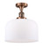 Franklin Restoration One Light Semi-Flush Mount in Antique Copper (405|517-1CH-AC-G71-L)