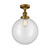 Franklin Restoration One Light Semi-Flush Mount in Brushed Brass (405|517-1CH-BB-G202-12)