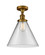 Franklin Restoration LED Semi-Flush Mount in Brushed Brass (405|517-1CH-BB-G42-L-LED)