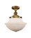 Franklin Restoration One Light Semi-Flush Mount in Brushed Brass (405|517-1CH-BB-G541)